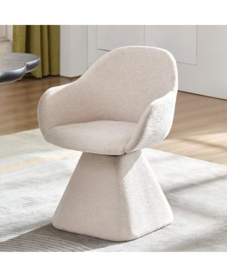 180 Swivel Velvet Accent Chair with Wood Base