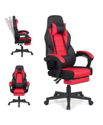 Ergonomic Video Game Chair with Headrest and Reclining Backrest