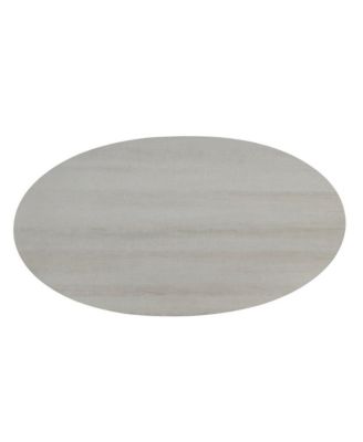 Anze Contemporary Oval Wood Shelf Coffee Table