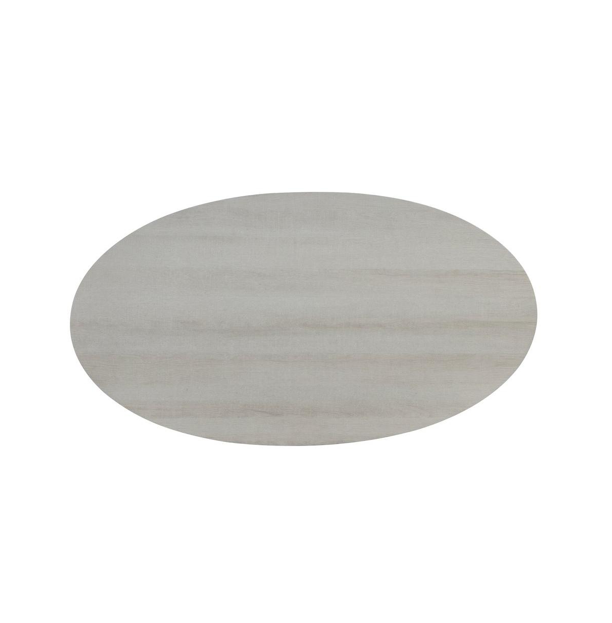 Roundhill Furniture Anze Contemporary Oval Wood Shelf Coffee Table