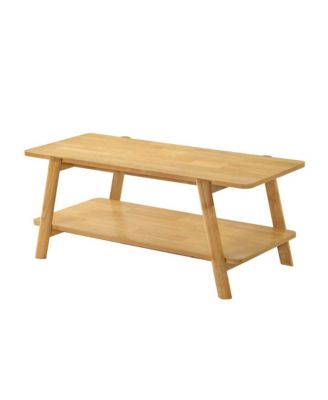 Metz Mid-Century Modern Wood Shelf Coffee Table