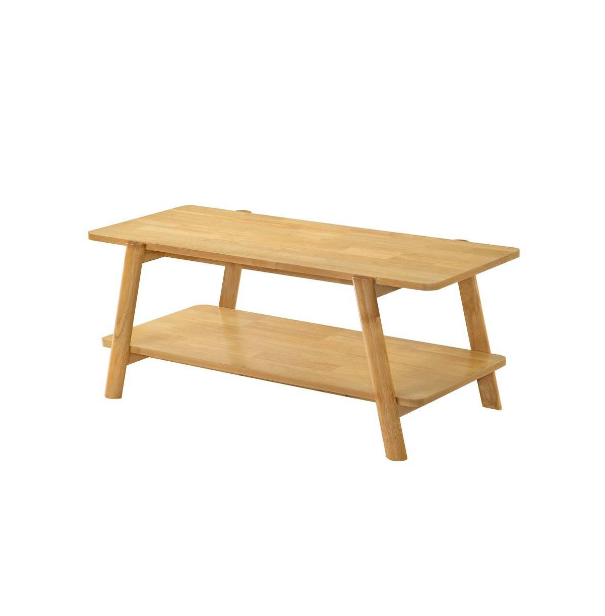 Roundhill Furniture Metz Mid-Century Modern Wood Shelf Coffee Table