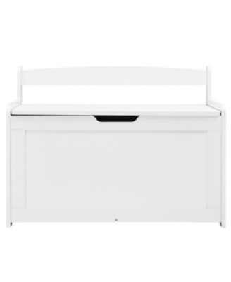 Wooden Toy Chest Bench with Flip Lid for Playroom Storage
