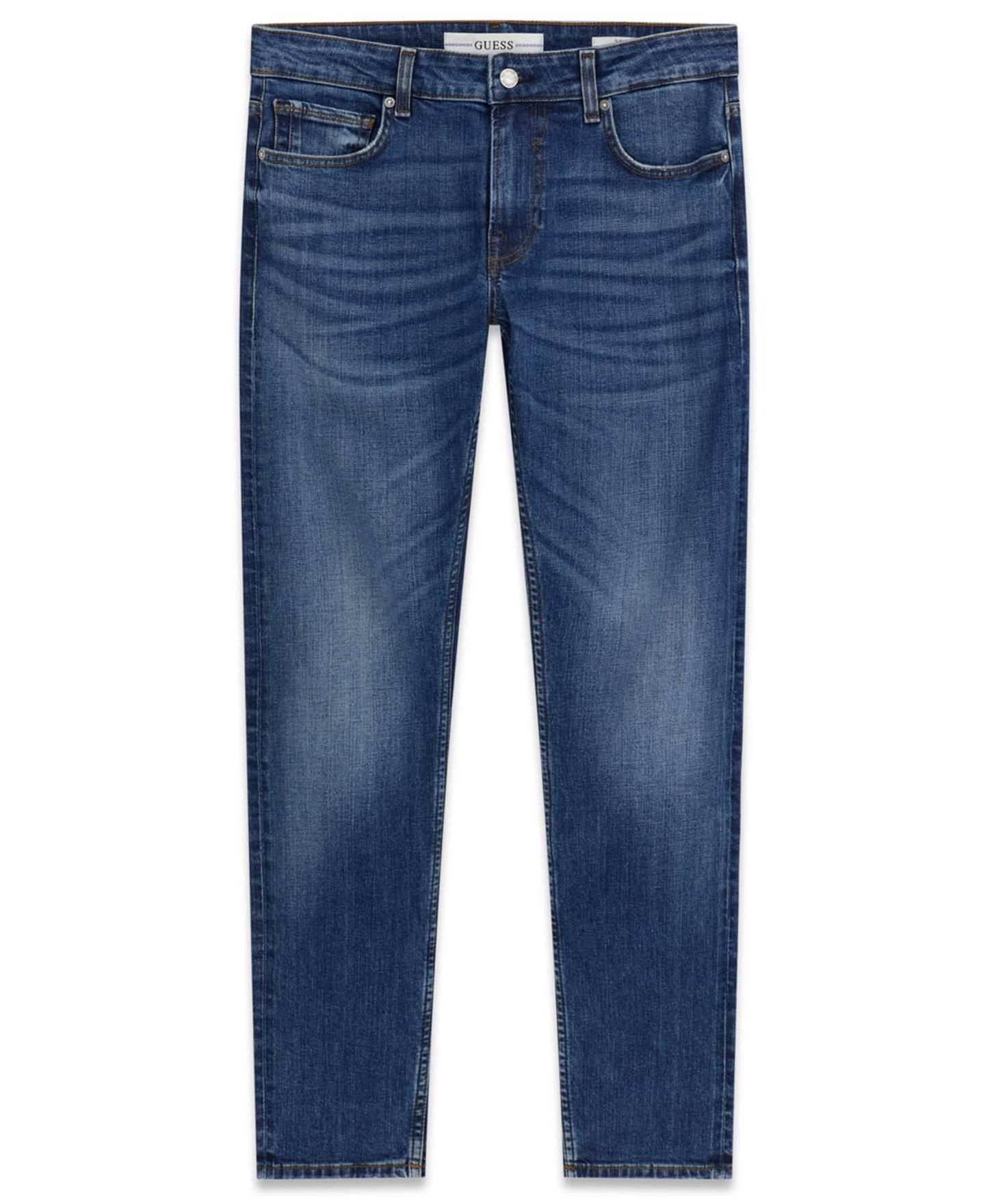 Мужские джинсы GUESS Miami Slim-Fit Dark-Wash, цвет: Насыщенный тёмный синий — фото 6