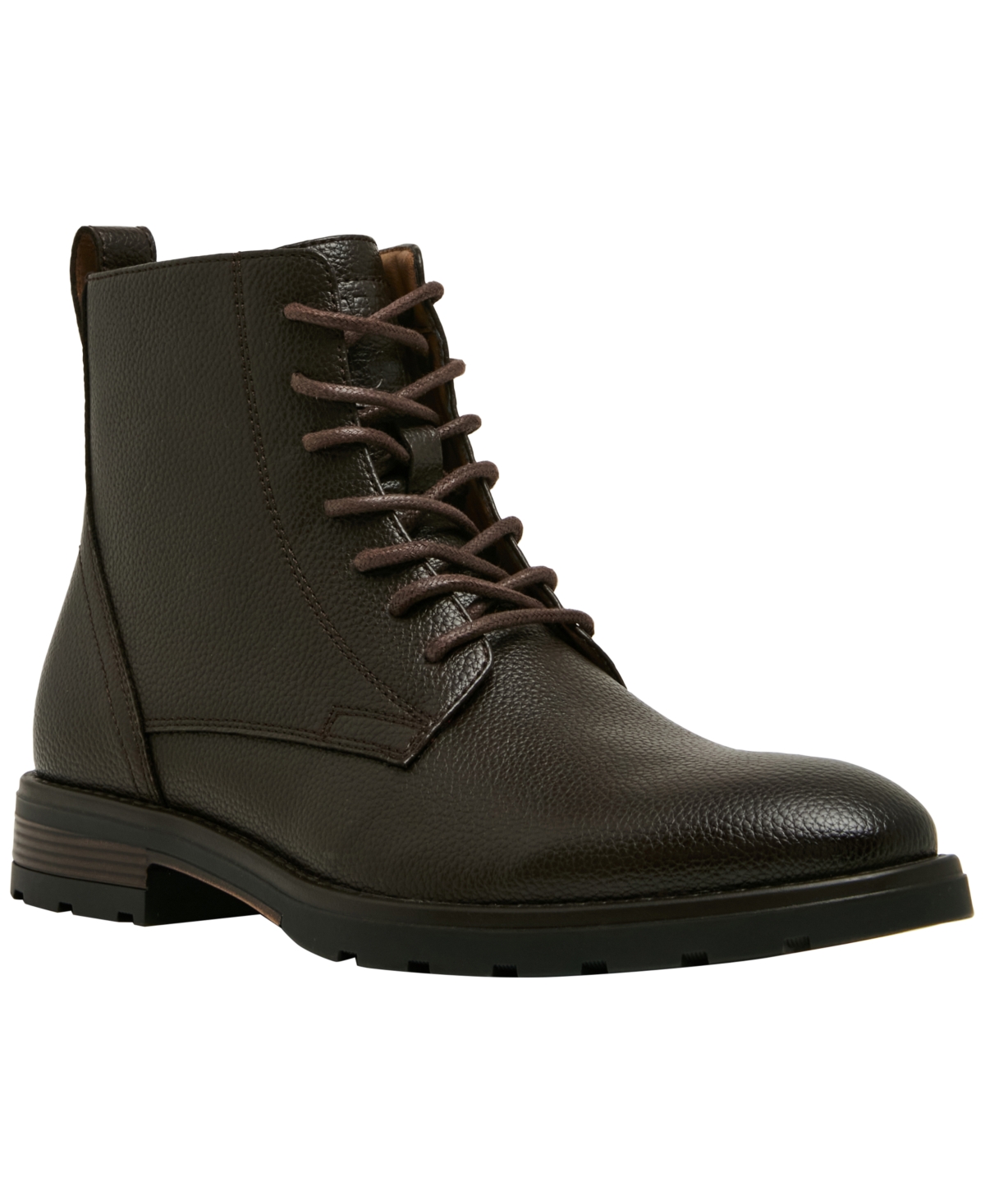 Madden Men Men's Mmetty Combat Round Toe Faux Leather Boots - Brown