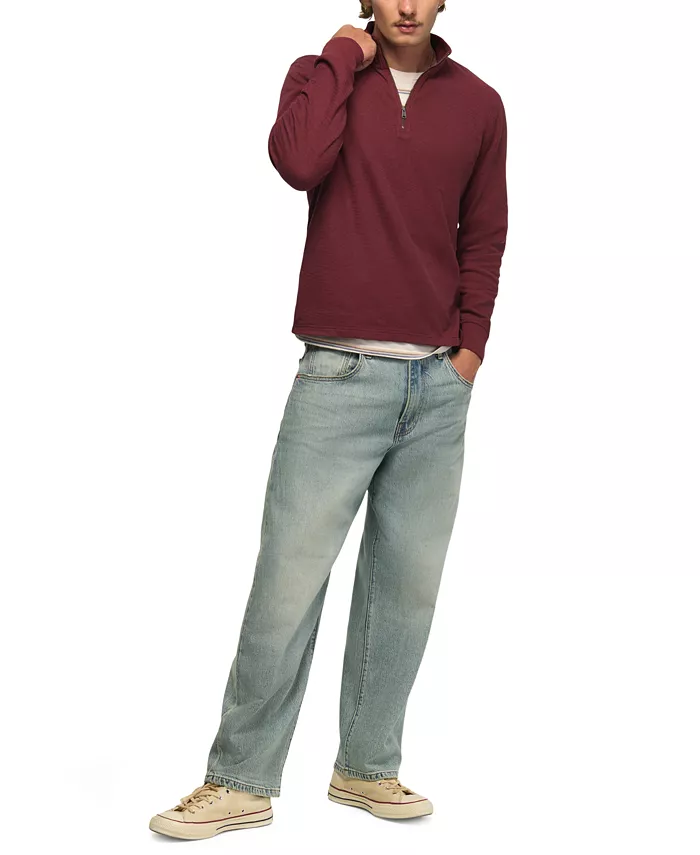 Men's Mockneck Quarter-Zip Textured Sweater - thumbnail 10