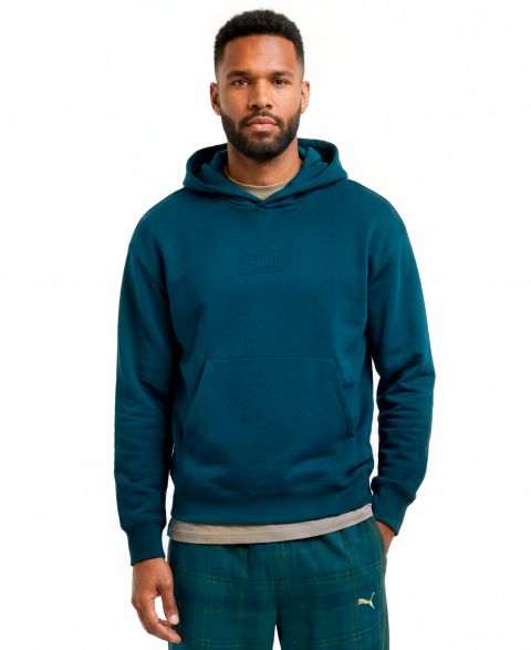 Мужское худи Puma Fleece Graphic, цвет: Тёмно-синий