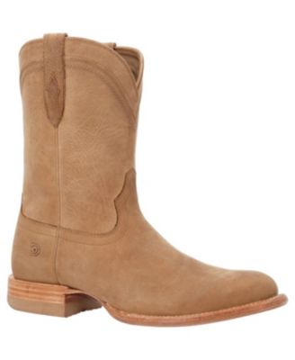 Men's Santa Fe Full-Grain Leather Mid Calf Round Toe Roper Boots