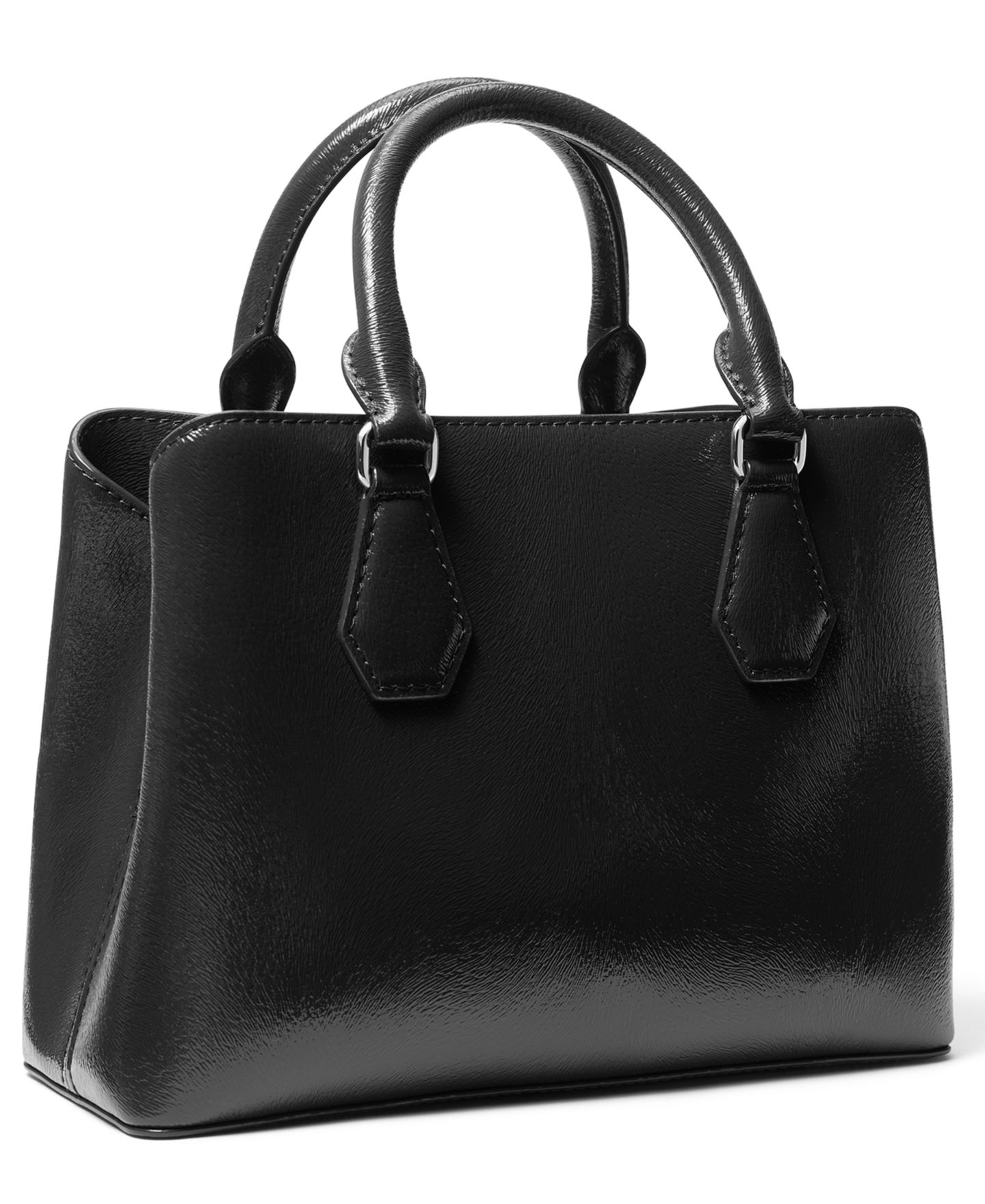 Женская сумка Michael Kors Camille Small Satchel, цвет: Чёрный — фото 2