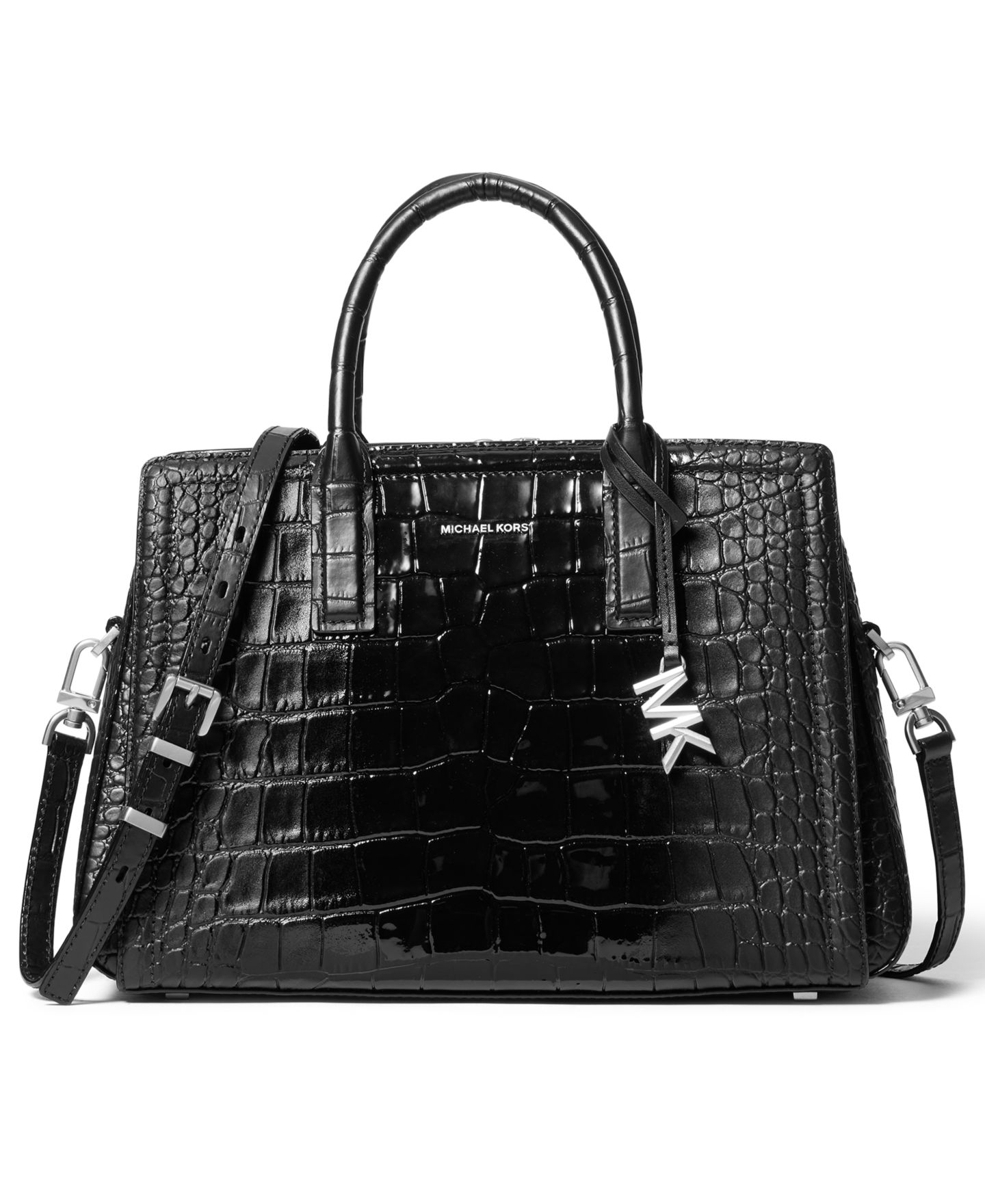 Женская средняя сумка-сэтчел Michael Kors Laila со съёмным регулируемым ремнём, цвет: Чёрный — фото 1