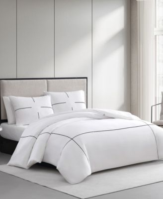 Zig Zag Cotton Sateen 3-Pc. Duvet Cover Set, Queen