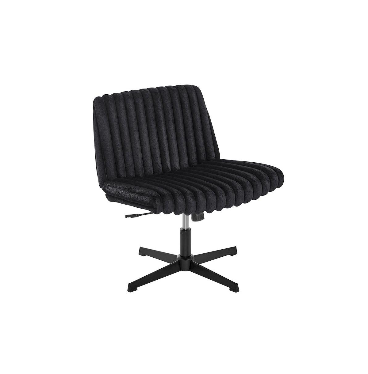 Roundhill Furniture Blynn Adjustable Swivel Criss Cross Chair, Office Chair Vanity Chair