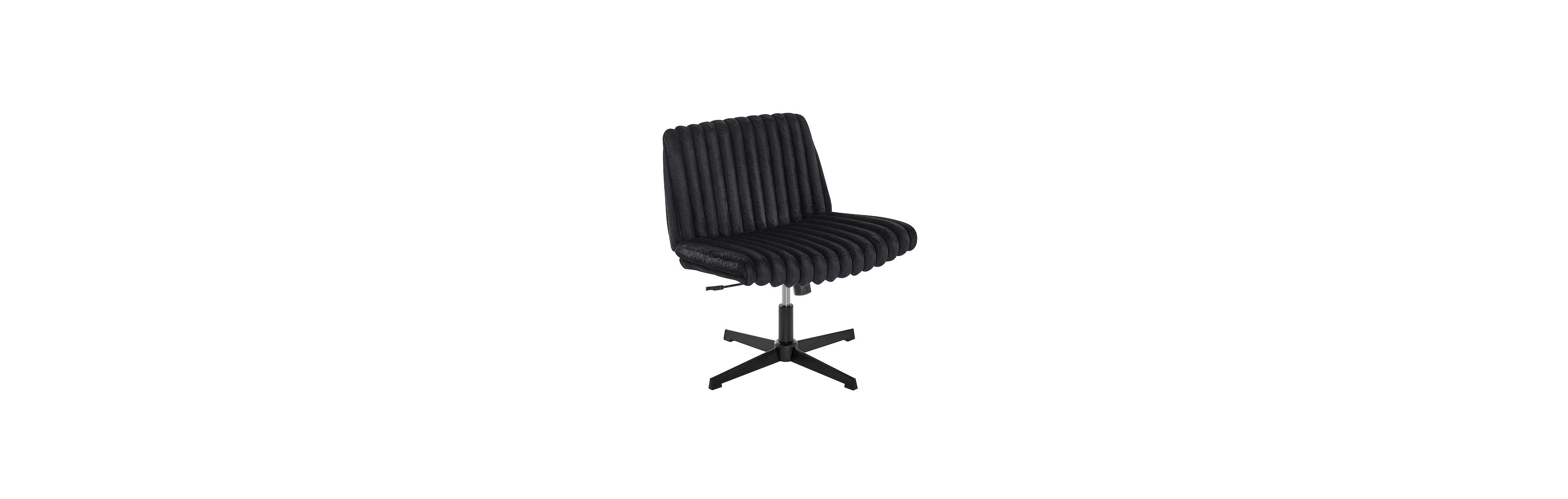 Roundhill Furniture Blynn Adjustable Swivel Criss Cross Chair, Office Chair Vanity Chair