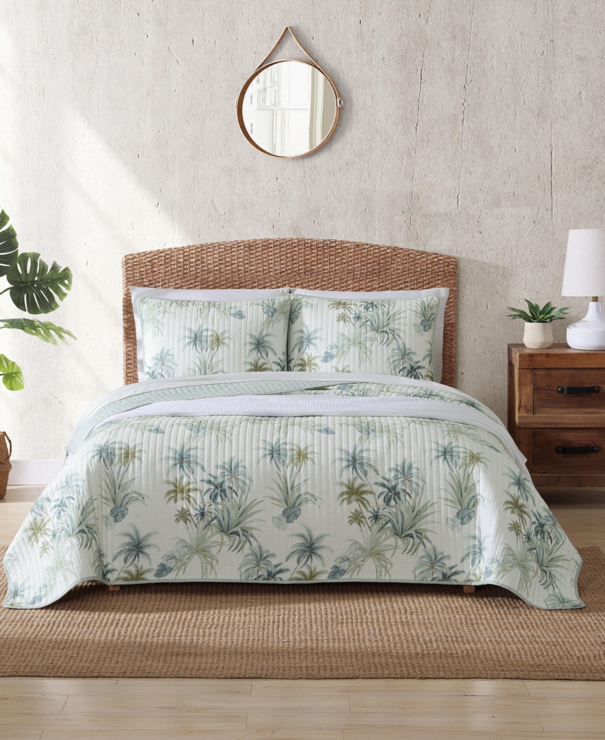 Tommy Bahama Home Serenity Palms Cotton Reversible Quilt
