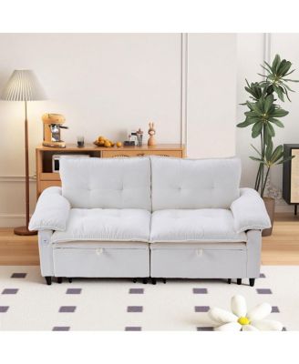 Streamdale 73"  Velvet Pull-Out Sofa Bed Sleeper Couch