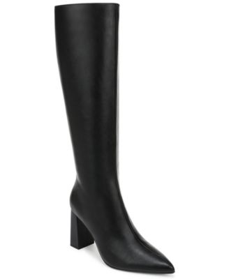 Women's Knee-High Wide-Calf Pointed Toe Dress Boots