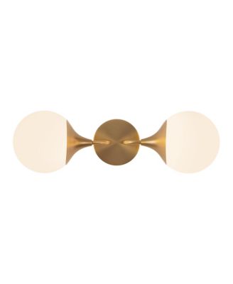 Nouveau 19-in Aged  2 Lights Damp-Rated Wall/Vanity Light