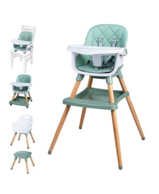 9-in-1 Convertible High Chair with Harness and Waterproof Cushion