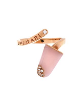 Opal and Diamond High-Polish Ring (0.02 ct. t.w.) in 18K Rose Gold