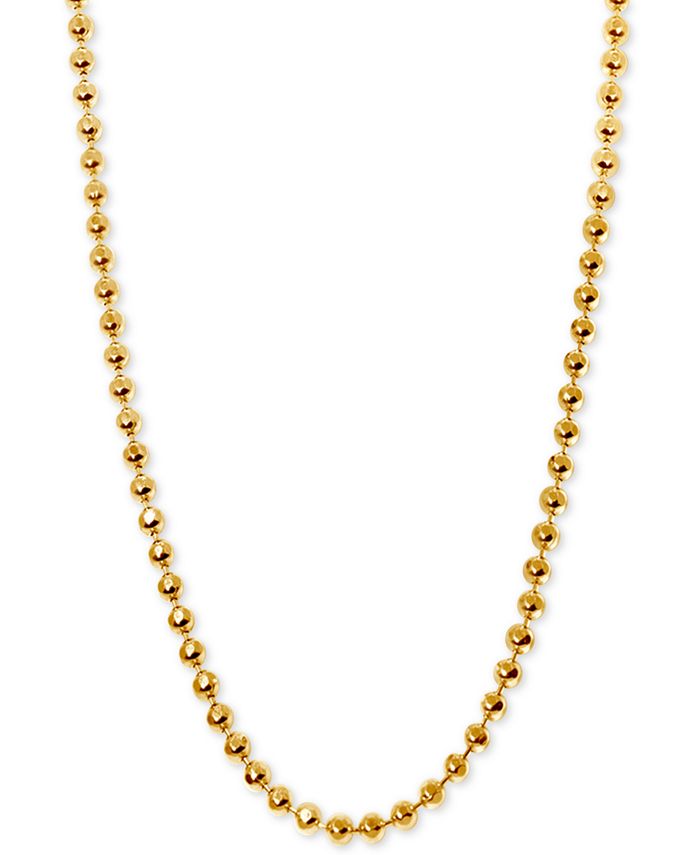 Alex Woo - Beaded Chain Collar Necklace in 14k Gold