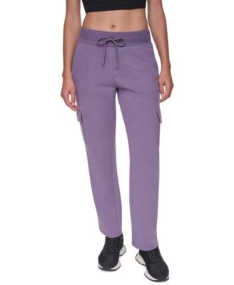Women's Metallic Bubble Logo Mid-Rise Tapered Leg Cargo Pants