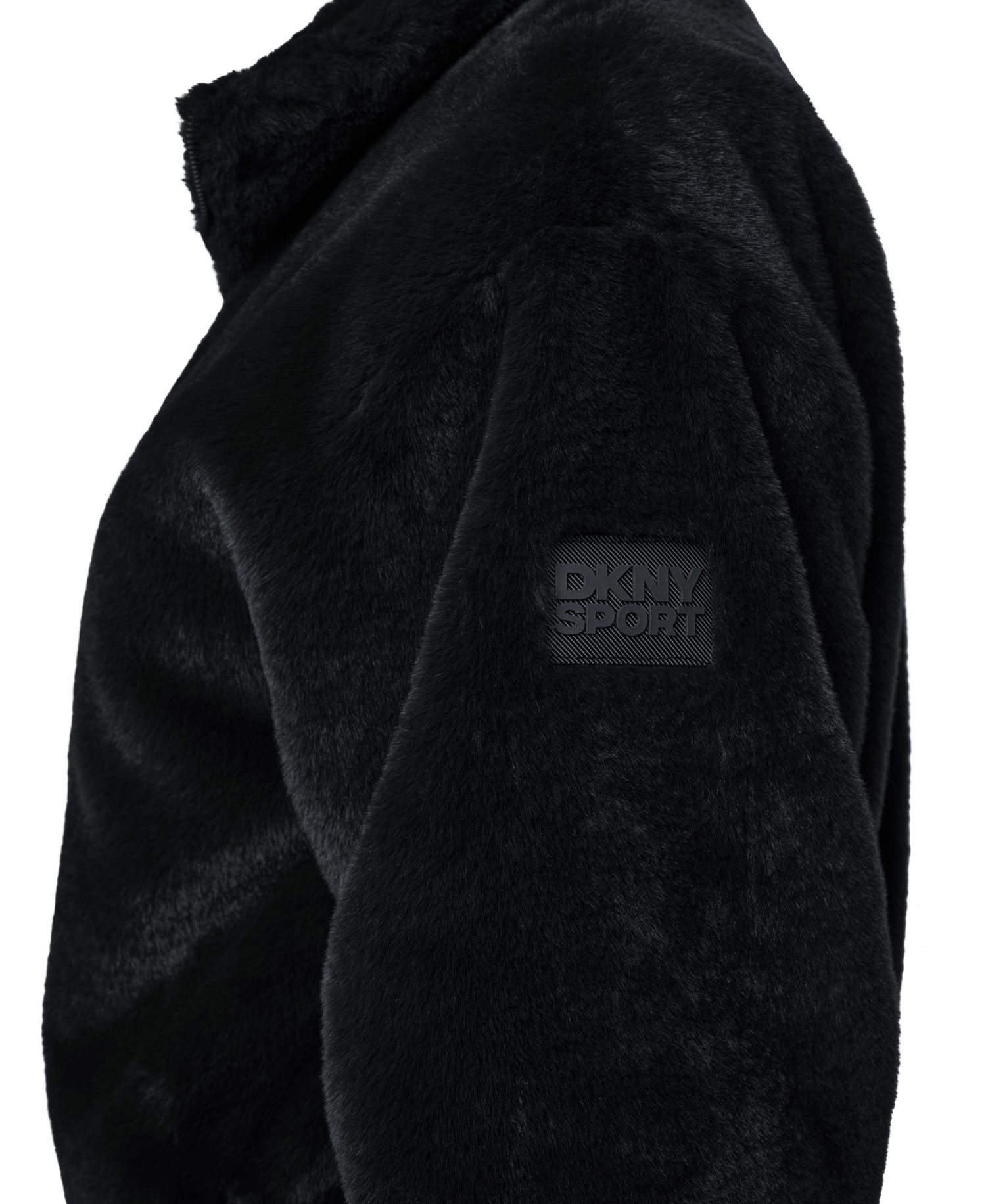 Women's Mock Neck Short Faux Fur Jacket