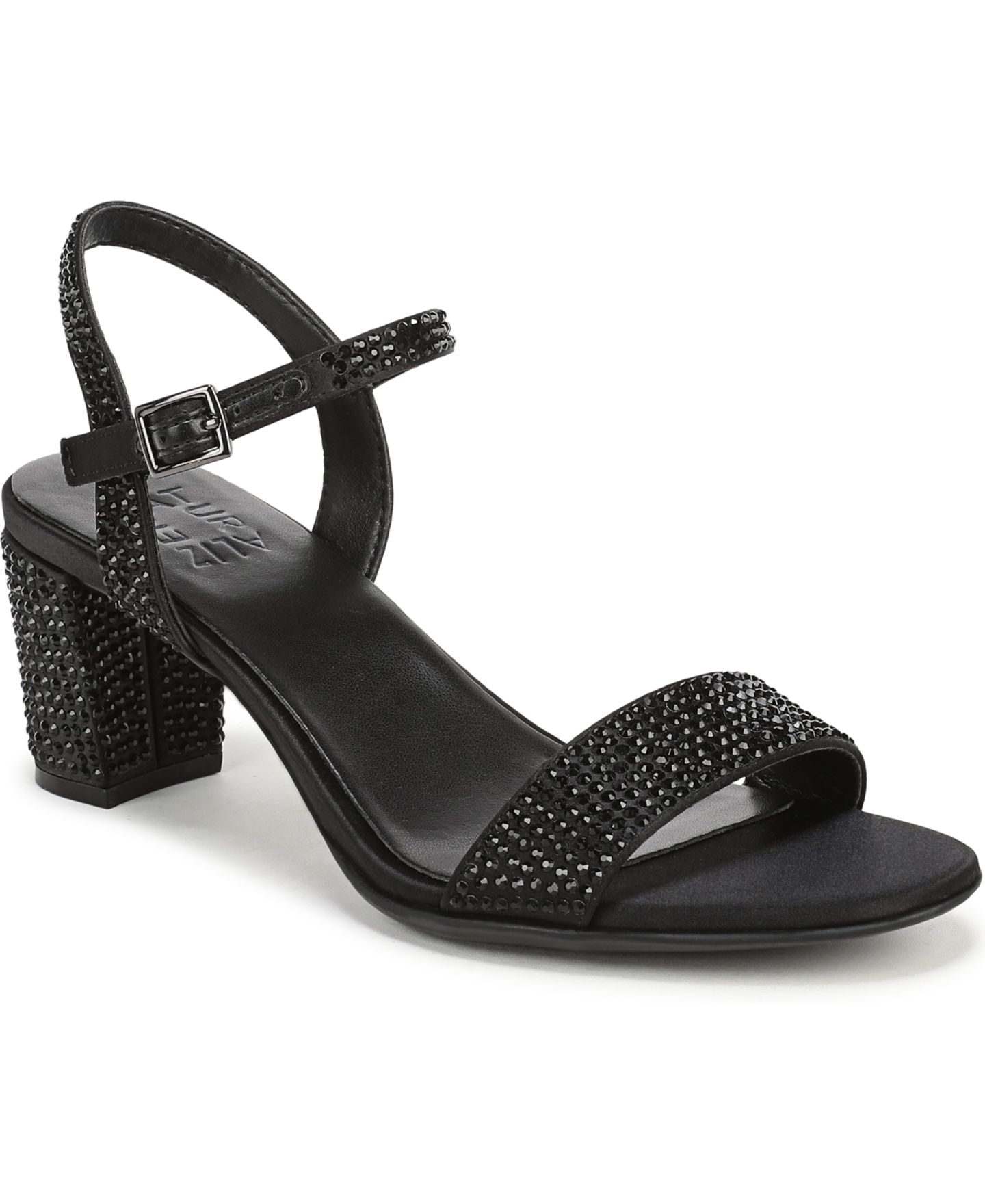 Женские сандалии Naturalizer Bristol Block Heel Ankle Strap, цвет: Чёрный — фото 1