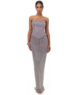 Women's Tosca Strapless Beaded Maxi Gown