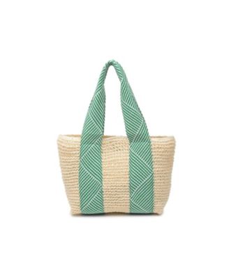 Lorena Straw Woven Laptop-Compatible Tote