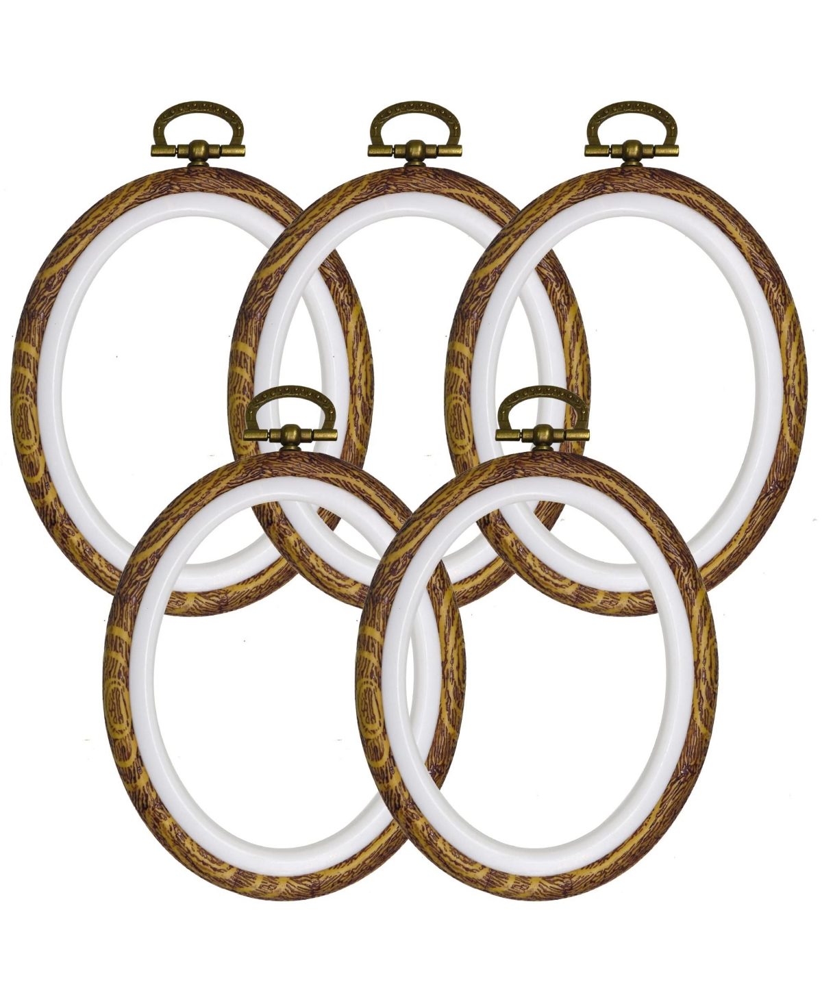 Aeelike 5 Embroidery Hoops Set Cross Stitch Frames for Craft Display