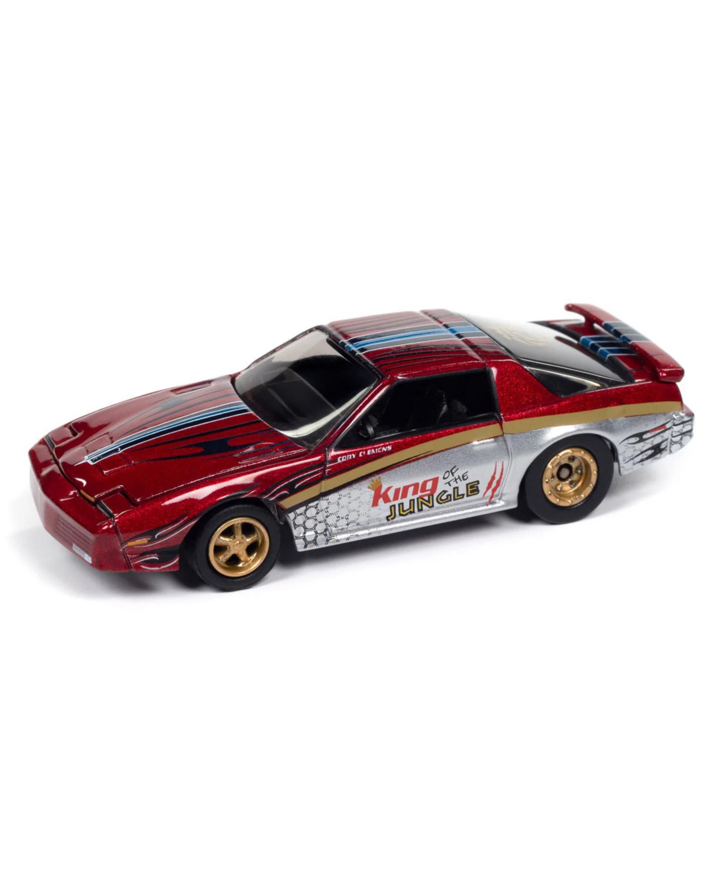 Детская игрушка Johnny Lightning 1/64 Scale 1987 Pontiac Firebird GTA King of the Jungle Muscle Cars USA Opening Hood Die-Cast Model Car — фото 2