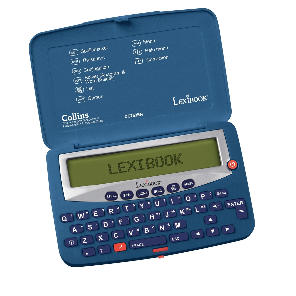 Collins Pocket Electronic Spellchecker with Phonetic Spelling Correction, DC753EN - Blue