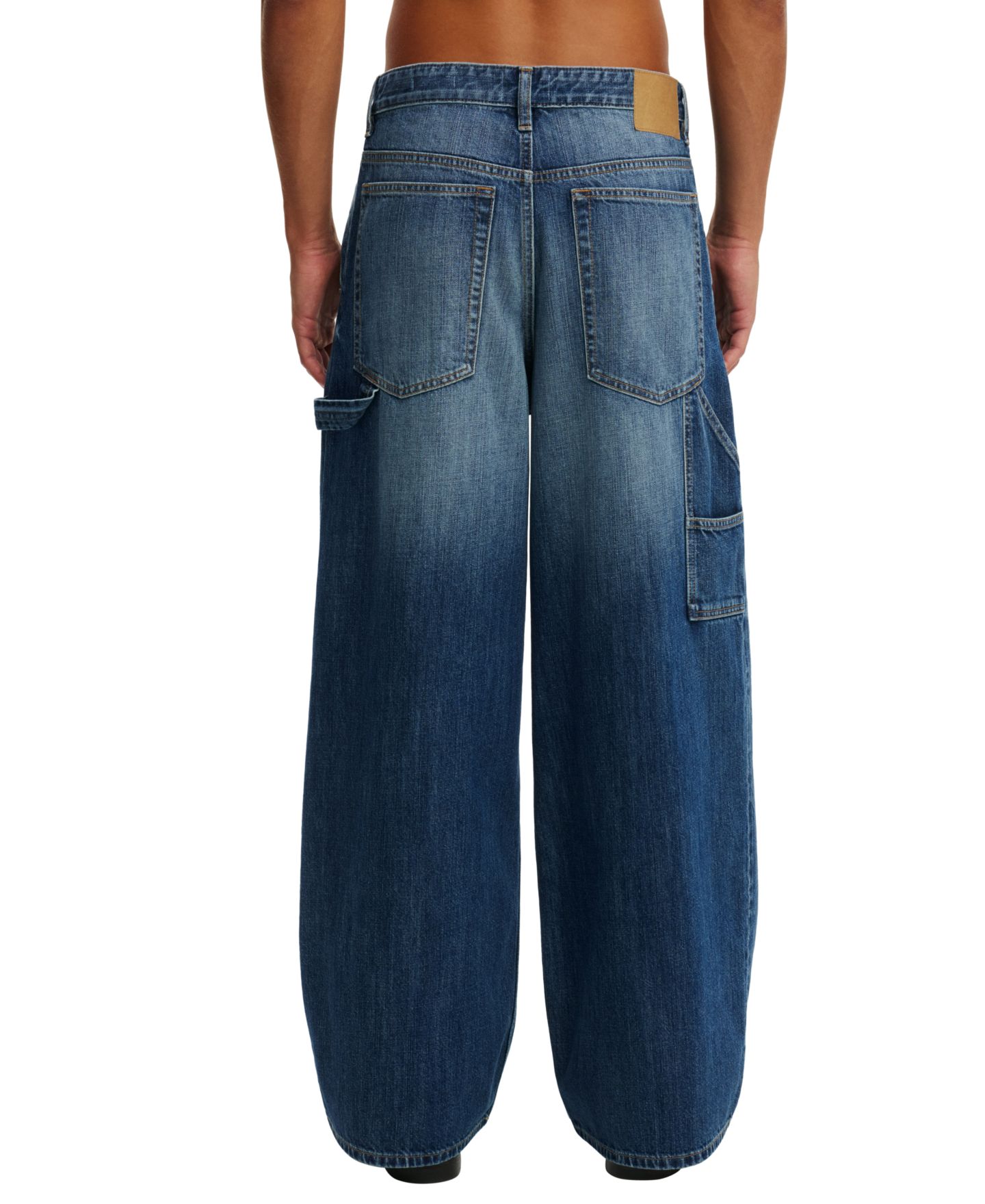 Мужские джинсы COTTON ON Ultra Baggy Jean Wide-Leg Rigid-Denim, цвет: Синий — фото 6