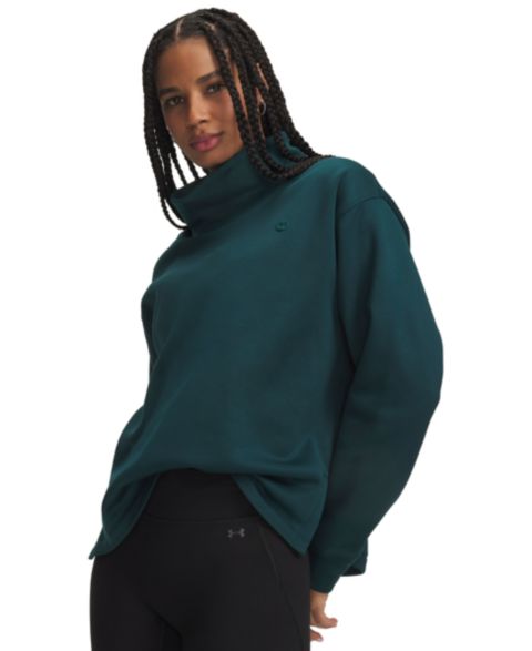 Женский топ Under Armour Mock-Neck, цвет: Зелёный