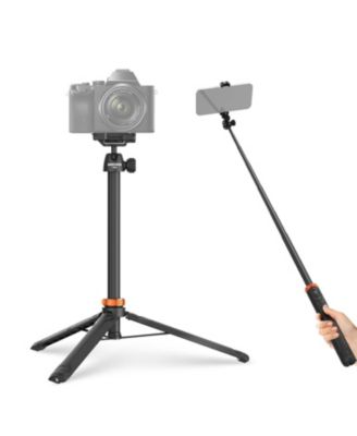 59-Inch Extendable Selfie Stick Tripod with Adjustable Ball Head and Phone Holder for Smartphones and Cameras