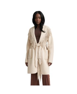 Women's Eyelash Mink Wrap Fringe Coatigan