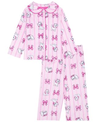 Toddler Girls' 2T-4T Marie the Aristocat Long-Sleeve Notch-Collar Pajama, 2-Piece Set