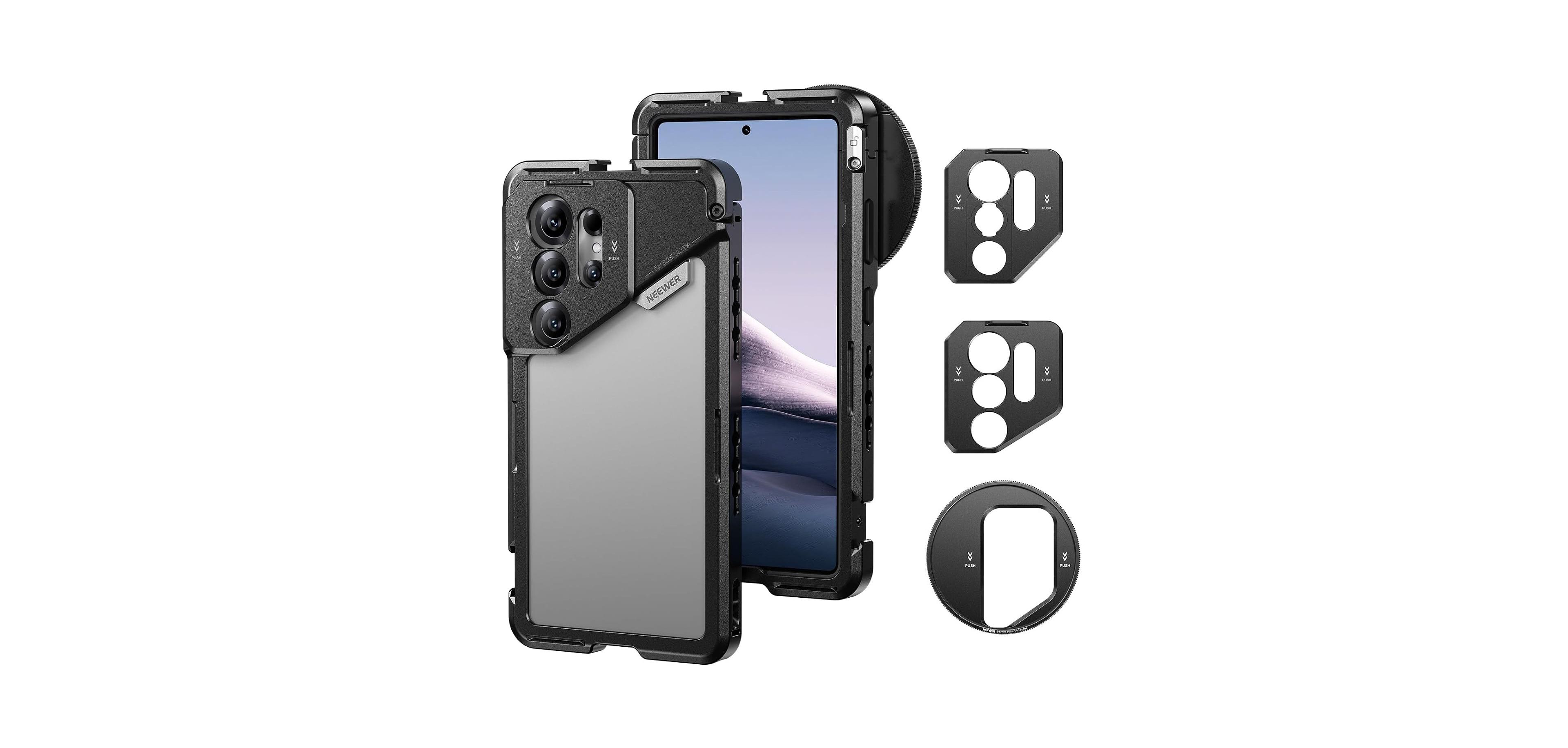 Lamicall Phone Cage Video Rig Aluminum Alloy 67mm Filter Adapter 17mm Lens Mount for Samsung Galaxy S25 Ultra