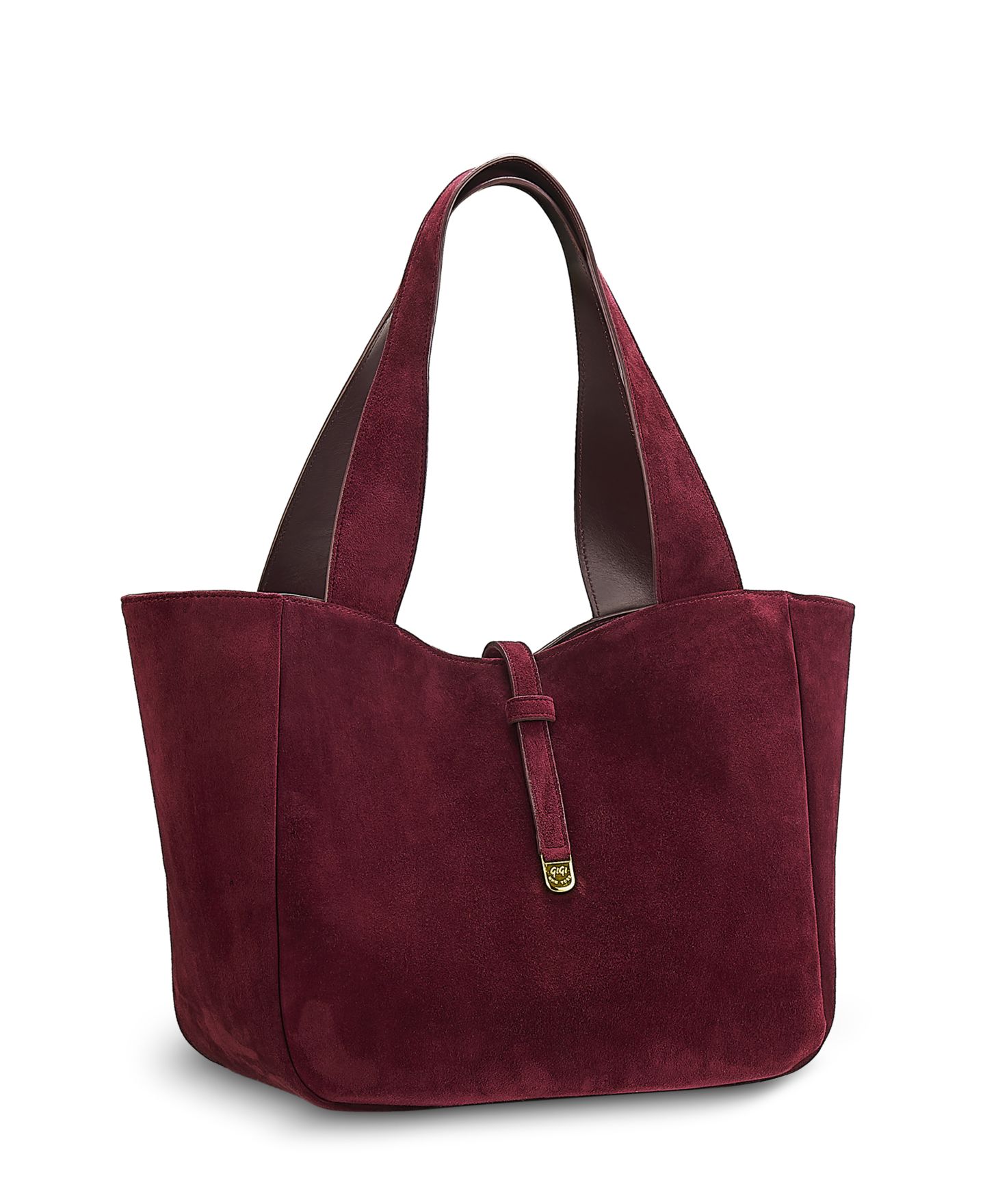 Женская сумка GiGi New York Mercer Suede Laptop Compatible Large Tote Handbag, цвет: Шелковичный — фото 2