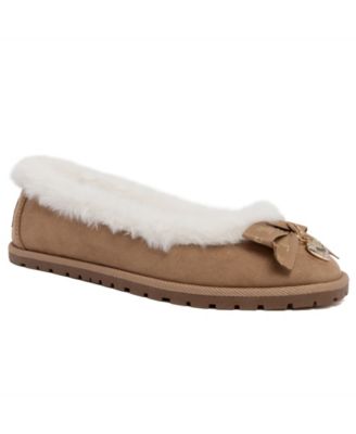Women's Bobby Plush Round-Toe Faux Suede Flats