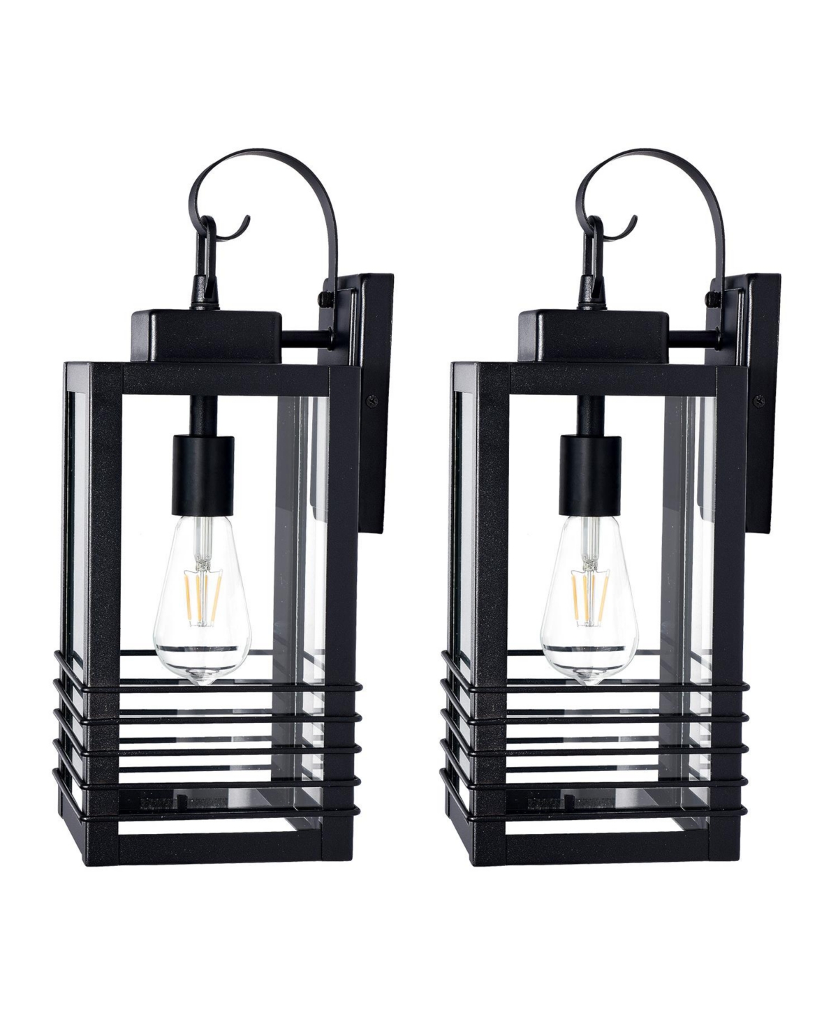 Busdays 18 Inch Matte Outdoor Wall Lantern Large Exterior Waterproof Light Glass Shade Porch Sconce for House Garage Etl Listed