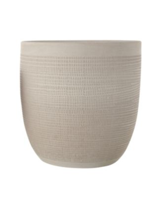 Embossed Textured Stoneware Planter