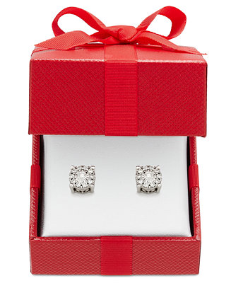 Macy's Diamond Stud Earrings (1/3 ct. t.w.) in 14K White, Yellow or Rose Gold & Reviews - Earrings - Jewelry & Watches - Macy's