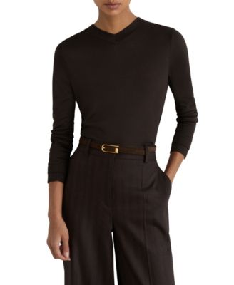Women's Brody Long-Sleeve High-V-Neck T-Shirt