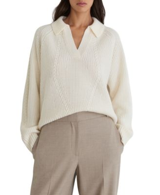 Women's Cable-Knit Wool-Cashmere Blend Pullover Sweater