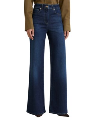 Petite Heather High-Waisted Wide-Leg Jeans