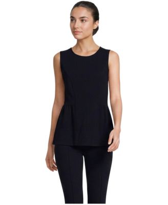 Women's Sleeveless Starfish Crew Neck Peplum Top