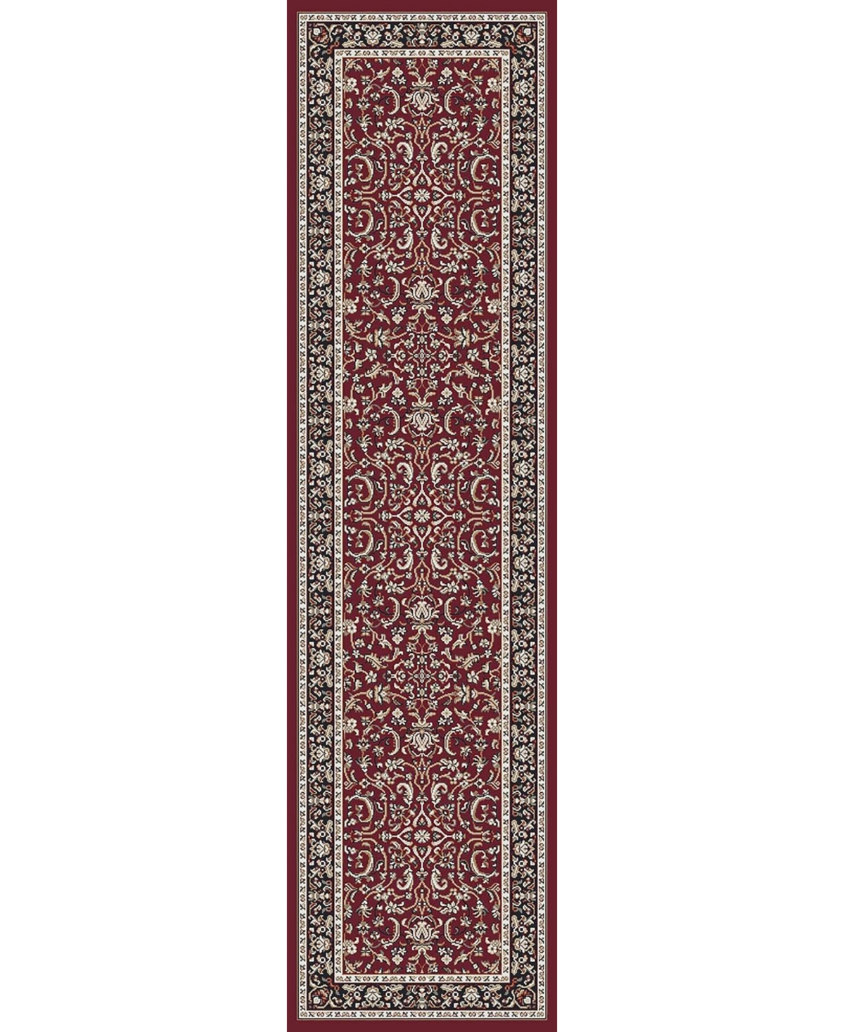 Closeout! Km Home 1318/1533/Burgundy Navelli Red 2'2" x 8' Runner Rug