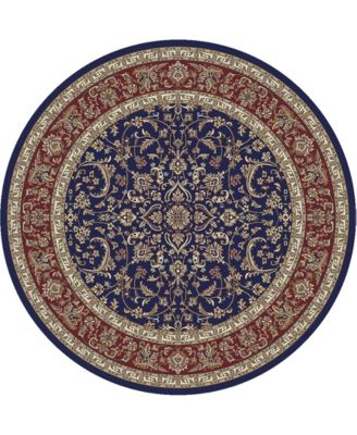 Navelli Kashan 7'10" x 7'10" Round Area Rug