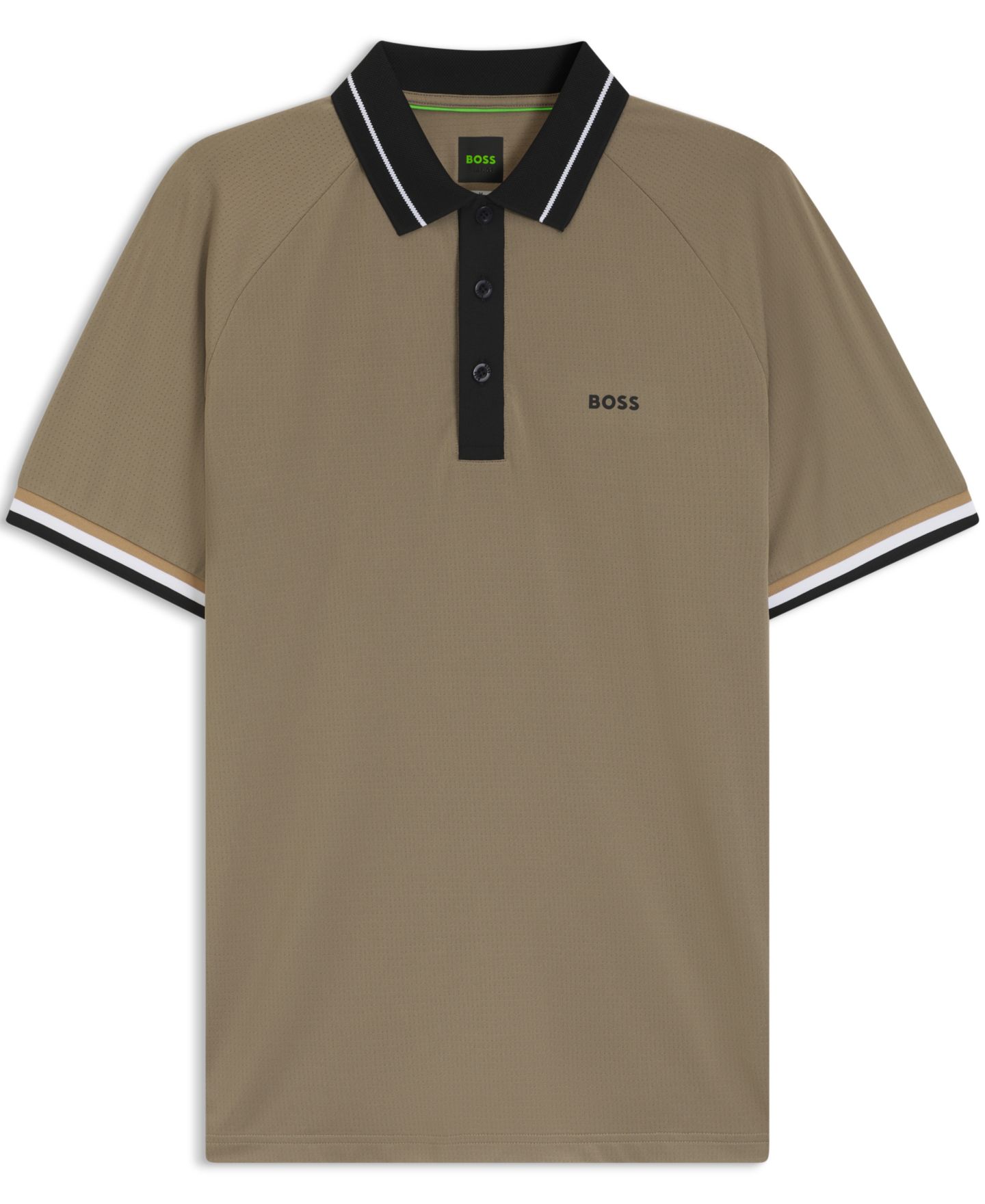 Мужское поло Hugo Boss Contrast Logo Slim-Fit Polo Shirt, цвет: Зелёный — фото 3